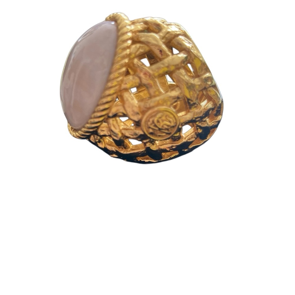 ROBERTO CAVALLI | Cocktail Statement Ring With Stone Size 14 IT/7 US NWT